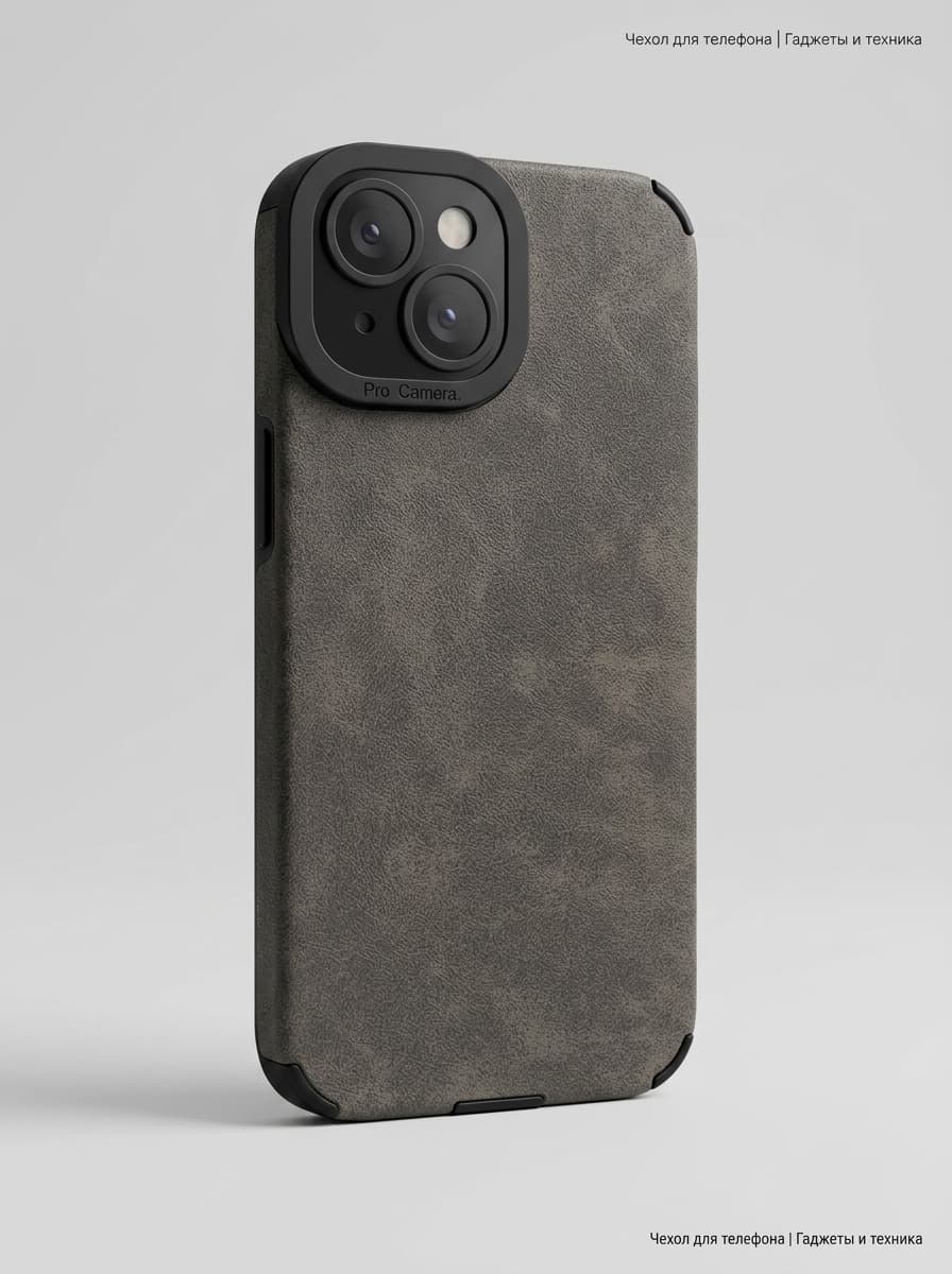 Чехол матовый для iPhone, Серый