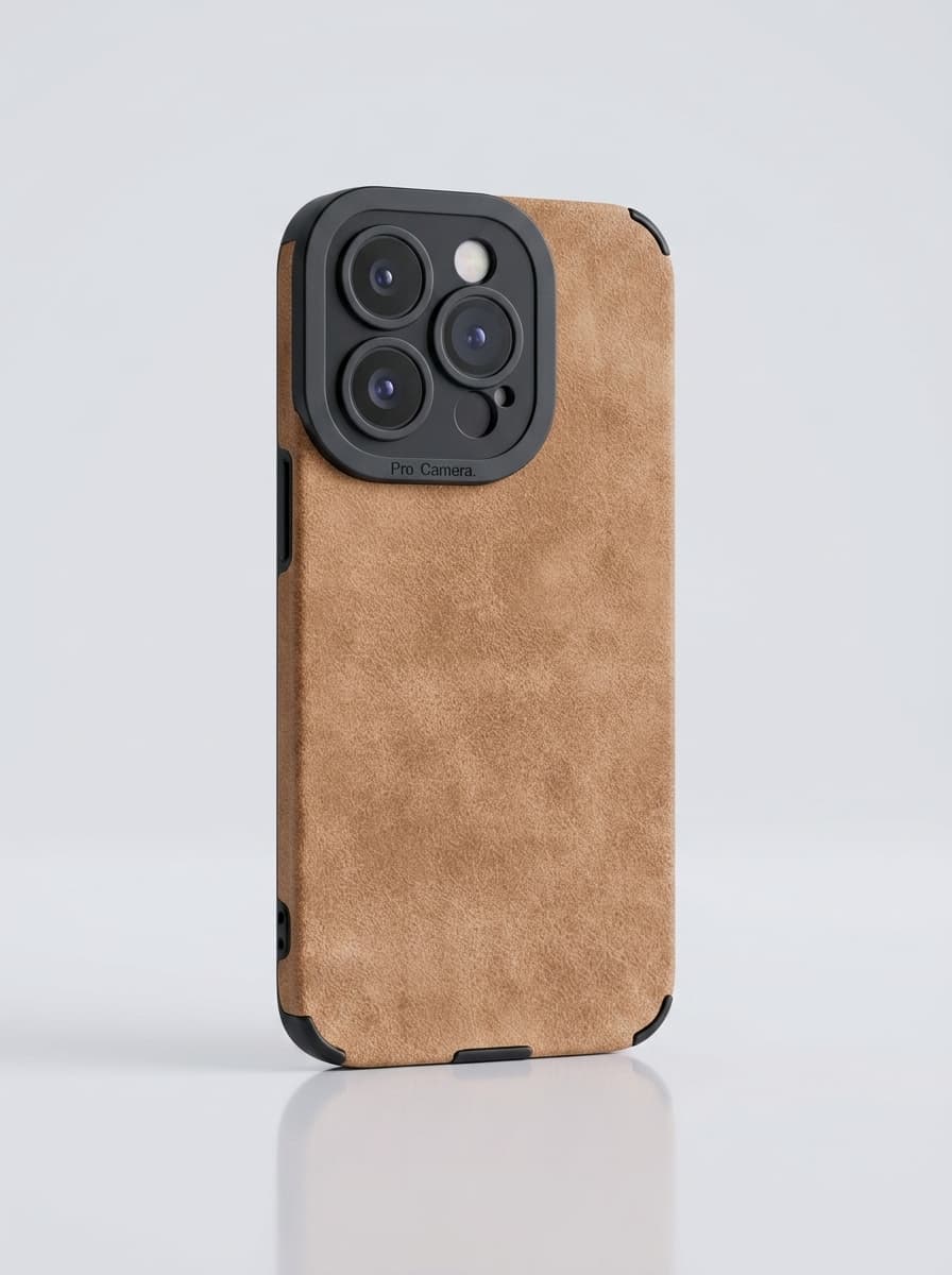 Чехол кожаный для iPhone, Коричневый
