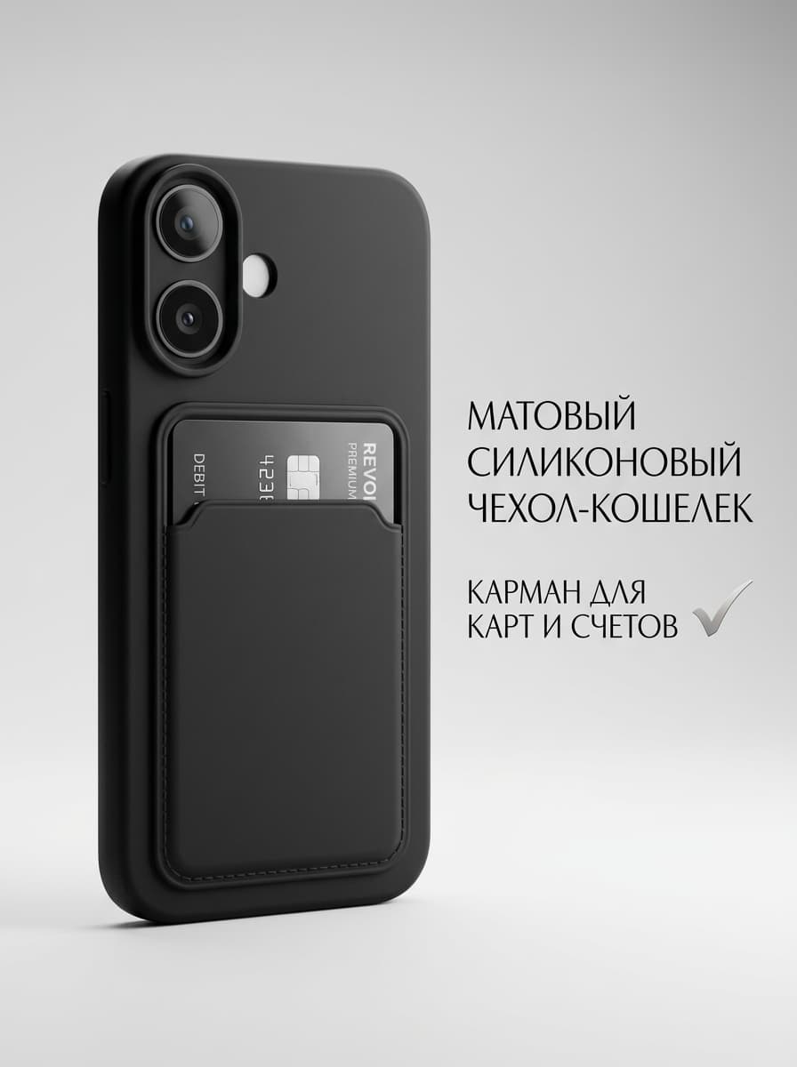 Чехол противоударный для iPhone, Чёрный