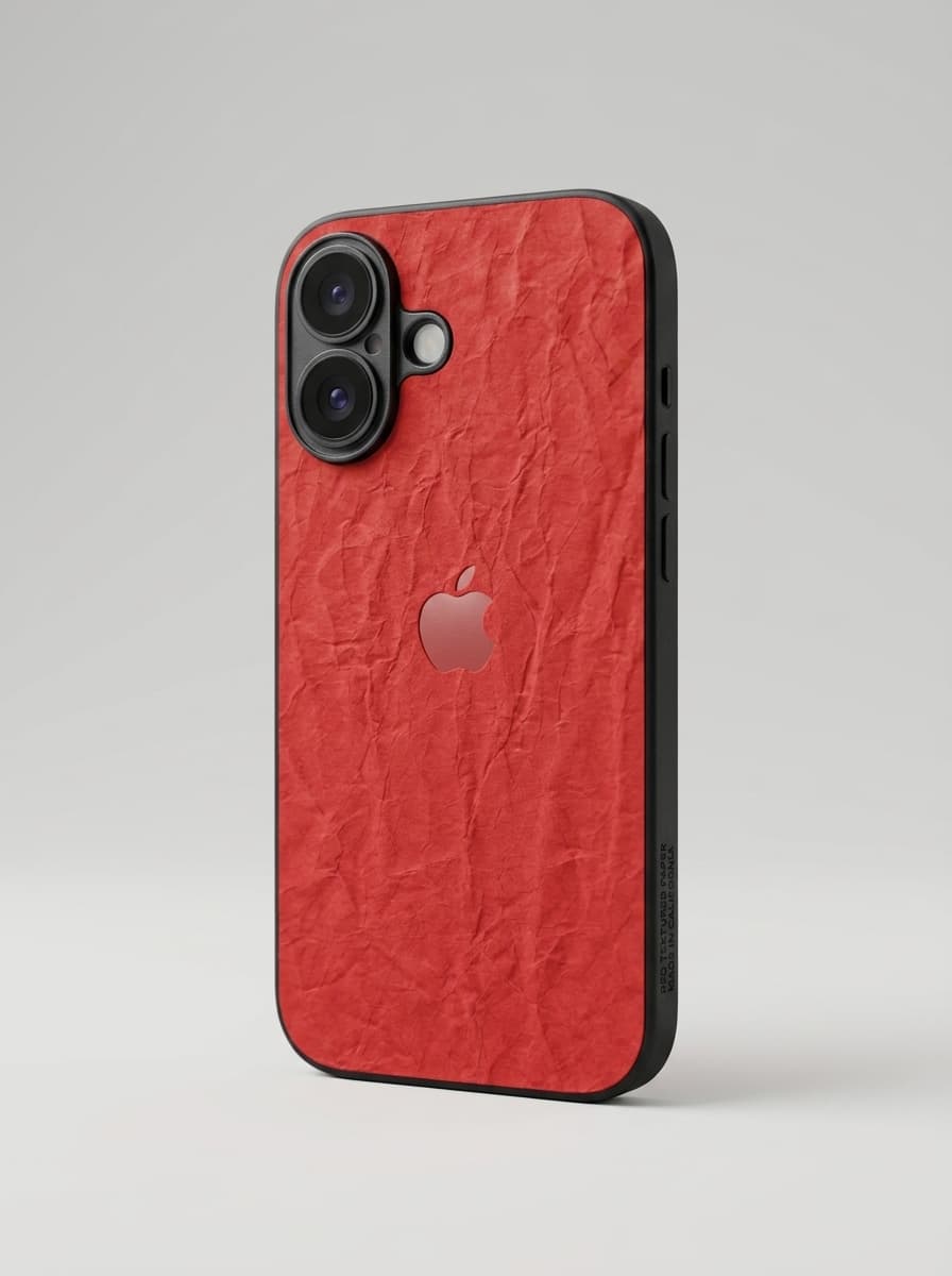 Чехол защитный для iPhone с рифлёной текстурой, Красный