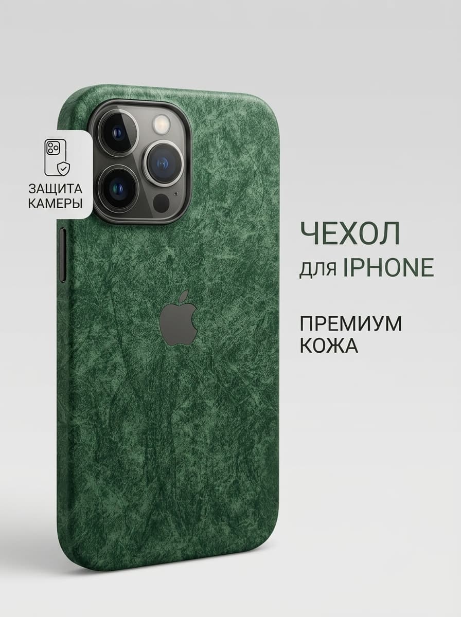 Чехол защитный для iPhone с рифлёной текстурой, Зелёный